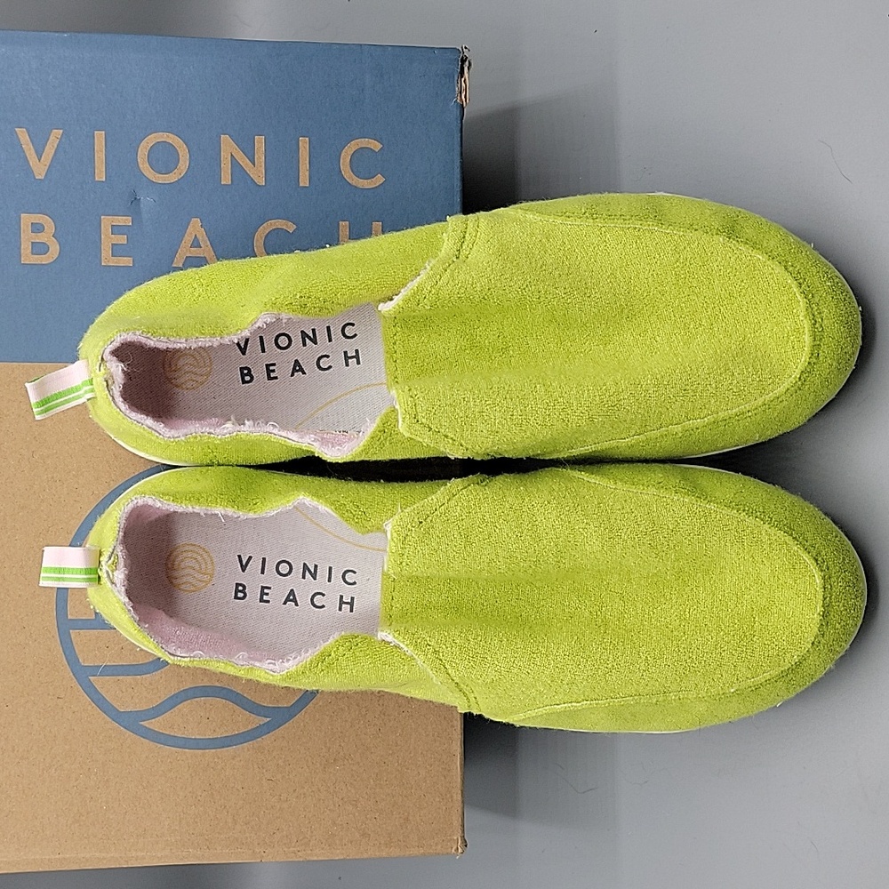 Vionic Malibu LIME Terry Sneakers size 8 - Picture 2 of 10